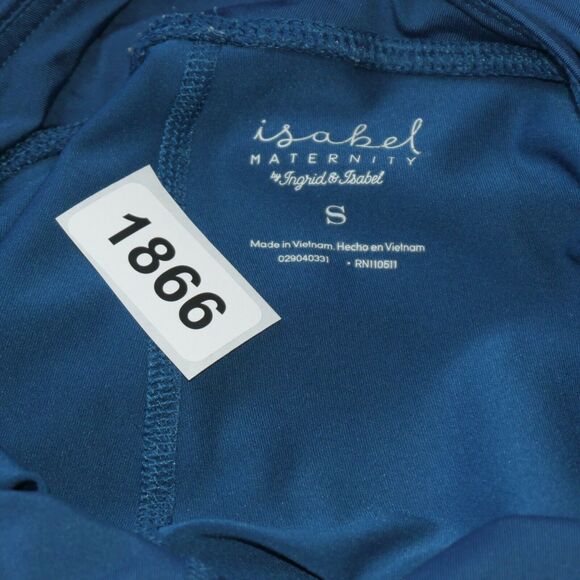 Isabel Maternity Leggings Womens S Turquoise Teal Breathable Inserts Pull On - Picture 7 of 7